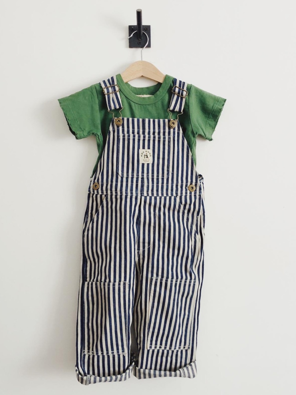 Hey Gang Conductor Stripe Overalls